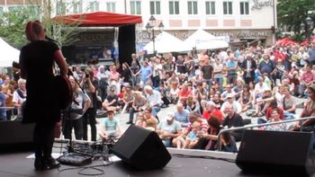 Stephanie Forryan in Nuremberg Stephanie performs for the crowd at the Bardentreffen Festival
