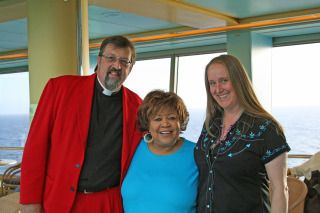 Autograph party on the Lido deck - with the lovely Mavis Staples!
