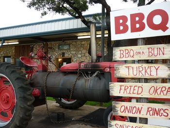 Snack time on the road between Kerrville and Austin, TX
