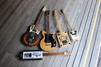 ‘Voodoo in the Shadows’ group portrait: baritone, Mastersound, and the cigarboxes
