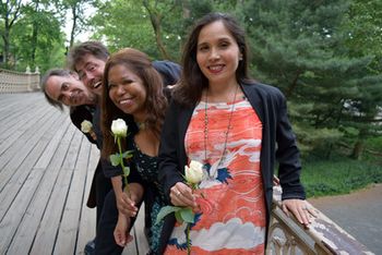 Left to Right - Adam Klein, Russell Cusick, Goldee Greene, Tami Swartz BIG VOICES Concert Promo Picture, Central Park, NY, NY - Photo by Ella Goldsmith
