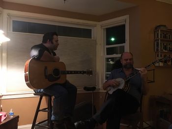 Brandon and Randy Barrett Brandon and Randy playing a house concert in Falls Church, VA
