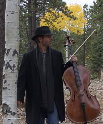 Cellist, Daniel Gaisford Autumn photo.
