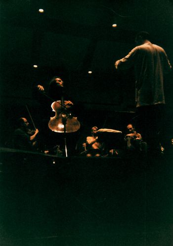 Cellist, Daniel Gaisford rehearsing Dvorak's Cello Concerto 1706 Matteo Goffriller, the "Warburg"

