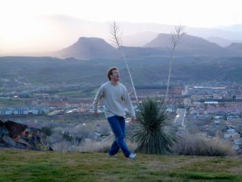 Cellist, Daniel Gaisford at home
