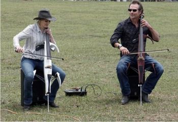 Rosin Cello Duo performing in Glenwood Springs, CO
