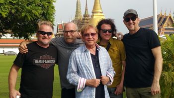 The Johnny Tillotson Band  in Thailand. (L-R) Will MacGregor/bass, John 'JT' Thomas/Keyboards, Johnny, Bryan Head/Drums, Cary Park/Guitar/Musical Director. Johnny and his wife Nancy are two of my closest friends.
