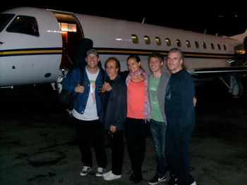 Private jet for a show. Nadine Lauren band
