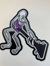 Skeleton die cut sticker