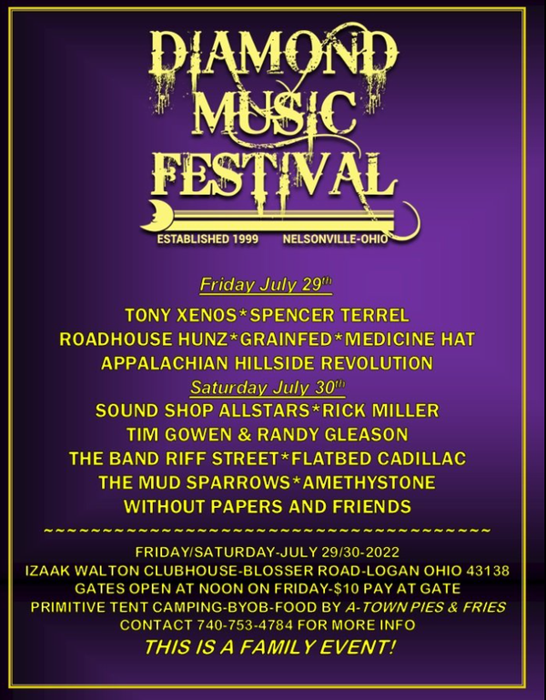 Inferieur Majestueus Fysica Tony Xenos to perform at the Diamond Music Festival @ Izaak Walton  Clubhouse - Lake Logan - Jul 29 2022, 3:00PM