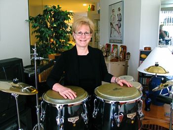 My wife, Debra, the "In-House Percussionist"
