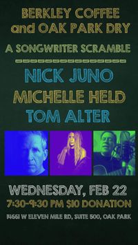 Songwriter Scramble with Michelle Held Tom Alter and Nick Juno