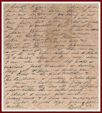 Letter from Robert to John
