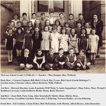 McLean School Grade 2 1940-41 (Seth Martin Collection)

