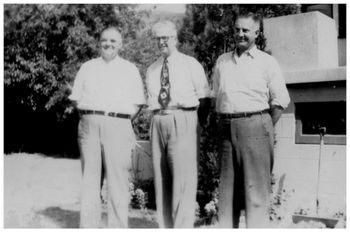 Jack Kirkup (right), Fred Peters (middle), Jim in Rossland 1953
