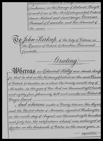 Warrant Recpeas for Edward Killy 1886-2

