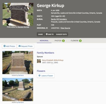 George Kirkup Grave
