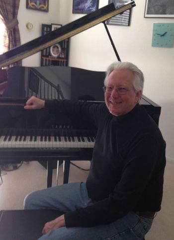 Dave with Yamaha GC-2S At home with his new Yamaha GC-2S grand, used to record "Still the River Flows" CD
