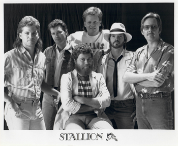 Stallion_1987 Dave (far right) with Stallion
