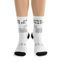 D&D Inspired Dungeons and Dragons Socks Of Stealth DTG Socks White