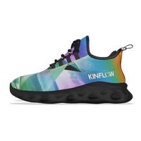 KinFlow Green Rainbow Light Sports Shoes