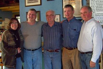 After a session at the Playwright, with John Whelan, PV O'Donnell, Pat Stratton, and John Tabb
