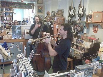 Playing with Jeff Harshbarger at Central Square Records Seaside, Florida

