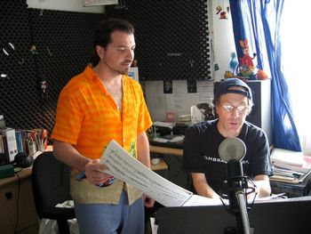 with Howie Shear recording La Ciudad de Los Angeles
