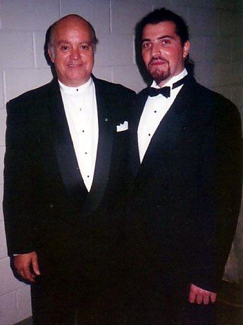 Martín and Maestro Carlos Piantini during the '97/'98 FIU Symphony Orchestra Concert Season. Miami, Florida
