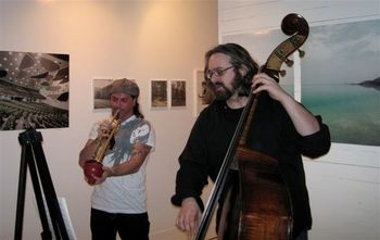 Martin and Jeff playing at Stephanie Kloss Photography Exhibition Seaside, Florida
