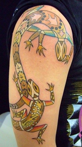 Ngemba, sand goanna tattoo, NNSW
