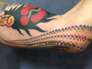 Aboriginal style dotwork tattoo
