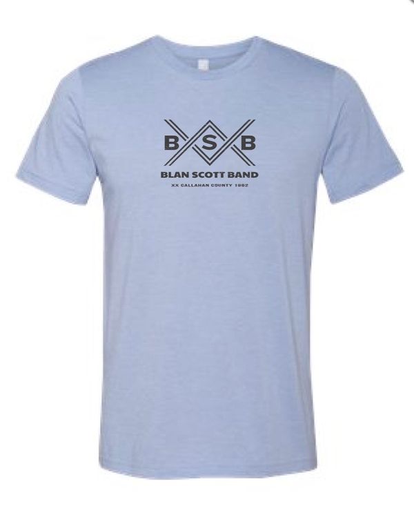 BSB T-Shirt Short Sleeve Light Blue with Charcoal