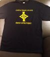 T-shirt Black/Yellowgold lettering