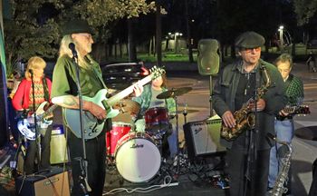 Another night in the Parklet w Greg Meyer on sax
