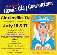 CELEBRITY VOICE TALENT APPEARANCE @ CLARKSVILLE COMIC AND TOY CON 