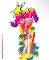 DOLL BOX ART CLASSIC JEM Autographed print 