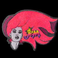 Jem light pink “Glittered” JEM embroidered patch 