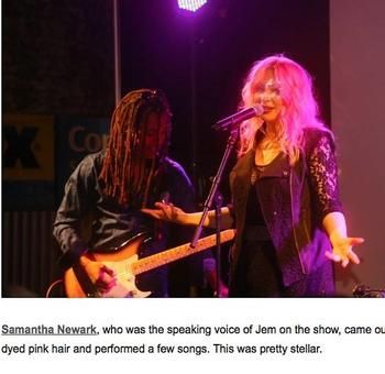 Performing live at the Jem launch party sponsored by Interview magazine in Brooklyn NY #jemandtheholograms #jemthemovie #samanthanewark #interviewmagazine #popculture #indieartist #voiceofjem #jerricabenton
