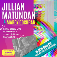 Jillian Matundan with Marcy Cochran at Farm Brew Live