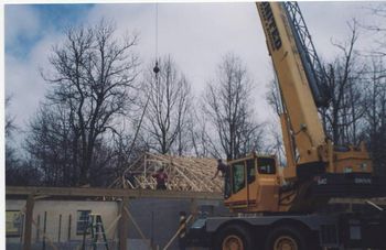 Working on the new roof.
