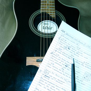 The writing of a song.
