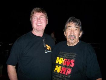 with Jimmy Carl Black, former "Indian of the group" with the Mothers of Invention
