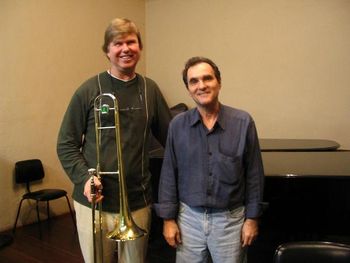 with Haroldo Mauro at a lecture/recital at the Villa Lobos Institut in Rio de Janeiro
