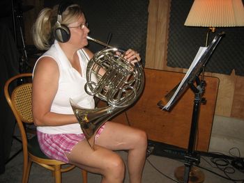 Jenny in the recording studio
