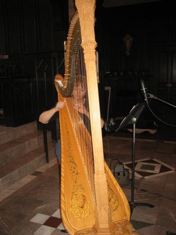 Teri in the chapel for recording "Parting Glass"
