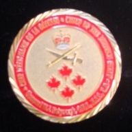 "Coin of Excellence" presented to Dennis by General Walt Natynczyk, Chief of the Defence Staff
