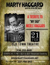Marty Haggard - A Tribute to My Dad, Merle Haggard