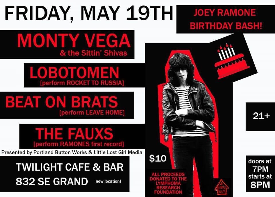 Joey Ramone Birthday Bash! @ Twilight Cafe & Bar - May 19, 2023, 7 