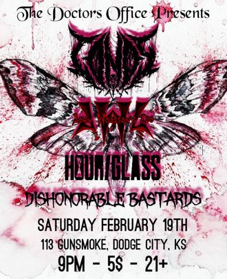 The Doctor's Office Presents: Ionos, John Woodson's Leg, Hour/Glass, and Dishonorable Bastards! February 19th!